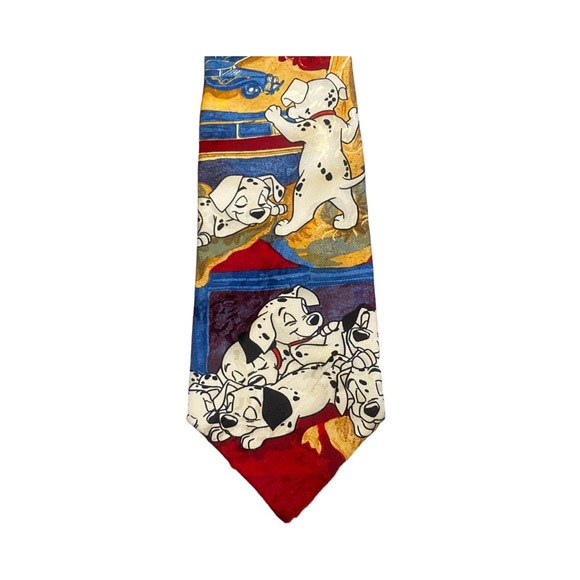 Vintage 101 Dalmatians 100% Silk Disney Tie - Picture 2 of 6